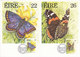 IRELAND Butterflies, Schmetterlinge, Farfalla, Mariposa - 4 Maximum Cards 1985, Mi# 559-62 - Maximum Cards