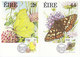 IRELAND Butterflies, Schmetterlinge, Farfalla, Mariposa - 4 Maximum Cards 1985, Mi# 559-62 - Cartes-maximum