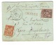 BASSES PYRENEES BAYONNE Lettre Avec Valeur Déclarée 300 F Du 18/09/1892 25 C Et 40 C Sage  TTB - 1877-1920: Periodo Semi Moderno