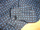 Blouse Ancienne à Motif Bleu Sur Fond Noir - - 1940-1970