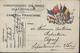 Carte En Franchise Drapeaux Alliés France Grande Bretagne Serbie Roulé Belgique Russie Lauriers Armée République FM 1914 - Lettres & Documents