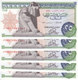 EGYPT 25 PT 1977 P-47 Sig/IBRAHIM #15 LOT X5 UNC NOTES */* - Egitto