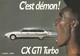 Publicité : CITROEN : C'est Démon ( CX GTI TURBO ) Cpm - Advertising