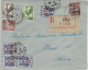 ALGERIE - 1946 - ENVELOPPE RECOMMANDEE De BONE => MOUX (NIEVRE) - COQ + IRIS + CHAINES BRISEES - Covers & Documents