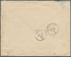 22002 Aden: 1899, Incoming Mail, PERIM: Netherlands 5 C. (pair) 3 C. Tied S'GRAVENHAGE 24 JUN 99" To 2nd O - Jemen