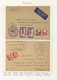 22165 Algerien: 1915/1960: Collection Of 56 Covers And Postal Stationery On Sheets, World War II With Rare - Algérie (1962-...)