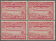 22299 Brasilien: 1930/1932, Zeppelin Airmail Stamps, Group Of Three Block Of Four: RHM Nos. Z-2, Z-12, Z-1 - Autres & Non Classés
