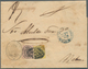 22482 Cuba: 1858/1867: Group Of 5 Letters, One With 1 Onza Black On Rose And 1/2 Onza Black On Yello, The - Autres & Non Classés