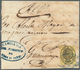 22482 Cuba: 1858/1867: Group Of 5 Letters, One With 1 Onza Black On Rose And 1/2 Onza Black On Yello, The - Autres & Non Classés