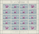 23022 Jemen: 1950, 75th Anniversary Of The Universal Postal Union (UPU) Complete Set Of Eight Different Va - Yémen