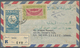 23026 Jemen: 1950s, Group Of 21 Commercial Covers, Incl. Registered And Airmail, Nice Range Of Postmarks ( - Yémen