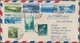 23371 Korea-Süd: 1954/55, Korean War, Neutral Nations Supervisiory Comittee NNSC Airmail Covers (9) Forwar - Corée Du Sud