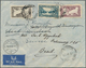 23485 Libanon - Zwangszuschlagsmarken: 1946/1959, Group Of Seven Commercial Covers To Foreign Destinations - Liban