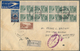 23485 Libanon - Zwangszuschlagsmarken: 1946/1959, Group Of Seven Commercial Covers To Foreign Destinations - Liban