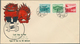 23922 Riukiu - Inseln / Ryu Kyu: 1951/59, Covers (2), LDC (1) And FDC (4). Inc. Two With 5 Y. Blue Dragon, - Ryukyu Islands