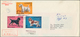 24299 Umm Al Qaiwain: 1966/1969, Assortment Of 16 Covers/f.d.c. With Attractive Frankings, Some Registered - Umm Al-Qiwain