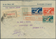 24314 Uruguay: 1923/1926, Group Of Five Better Airmail Covers. - Uruguay