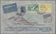 24315 Uruguay: 1926/1930, Lot Of Five Airmail Covers Bearing Frankings "Albatros" Airmail Stamps Incl. Reg - Uruguay