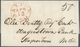 24350 Vereinigte Staaten Von Amerika: 1814-50, 41 Prefilatelic Folded Envelopes Showing Many Different Sma - Autres & Non Classés