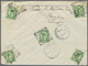 24460 Zanzibar: 1903 - 1911, Four Covers And One Postal Stationery Envelope With Uprated Franking, Interes - Zanzibar (...-1963)