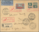 24816 Flugpost Europa: 1926/1955, Partie Mit 19 Schweizer Flugpostbriefen, Karten Und Ganzsachen, Augensch - Autres - Europe