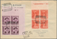 26053 Andorra - Spanische Post: 1948/1953, National Symbols: 28 Letters And Cards, As Registered Mail, Air - Autres & Non Classés