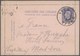 26137 Belgien - Ganzsachen: 1883/1912, Letter Card 25c. Blue On Rose, Line Perforation, Specialised Collec - Autres & Non Classés