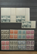 26356 Frankreich: Stockpage With Various MNH Stamps Of France, Including (Yvert No's): 526-537 In Blocks O - Gebraucht