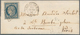 Delcampe - 26371 Frankreich: 1849/1852, CERES, Group Of Twelve Entires Bearing Frankings 20c. Black And 25c. Blue, Sh - Oblitérés