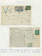 26391 Frankreich: 1854/1922, Small Collection Of 27 Letters And Cards, Well Written Up On Leaves. Containi - Oblitérés