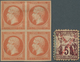 26392 Frankreich: 1855/1975 (ca.), Group Of Four Entires Incl. 20c. "Bordeaux" On 1871 Algier Lettersheet, - Oblitérés