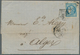 26392 Frankreich: 1855/1975 (ca.), Group Of Four Entires Incl. 20c. "Bordeaux" On 1871 Algier Lettersheet, - Oblitérés
