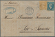 26398 Frankreich: 1865/1872, Lot Of Eight Lettersheets With Napoloen And Ceres Frankings To Brazil/Argenti - Oblitérés