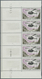 26448 Frankreich: 1958, Airmail Issue 1.000fr. 'Helicopter Alouette' Lot With 50 Sets In Strips And Larger - Oblitérés