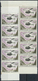 26448 Frankreich: 1958, Airmail Issue 1.000fr. 'Helicopter Alouette' Lot With 50 Sets In Strips And Larger - Oblitérés