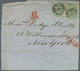 26691 Großbritannien: 1863/1866, Assortment Of 28 Fronts/large Fragments Addressed To New York, Franked Wi - Autres & Non Classés