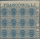 26967 Italien: 1893, 25c. Blue, 72 U/m Stamps (marginal Blocks Of 60 And Of Twelve), Some Natural Brownish - Marcophilie