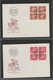 28116 Schweiz: 1960, Freimarken In Viererblocks, Komplett Auf Ersttagsbriefen. In Dieser Form Selten! (SBK - Neufs
