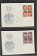 Delcampe - 28116 Schweiz: 1960, Freimarken In Viererblocks, Komplett Auf Ersttagsbriefen. In Dieser Form Selten! (SBK - Neufs