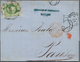28250 Spanien: 1860/1869, Group With 7 Franked Covers To France, Comprising Single Frankings 12 Cs Carmine - Oblitérés