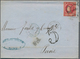 28250 Spanien: 1860/1869, Group With 7 Franked Covers To France, Comprising Single Frankings 12 Cs Carmine - Oblitérés