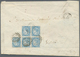 28253 Spanien: 1866/1867, Lot With 76 Franked Domestic Covers With 4 Cs Blue (Mi.74 And 81), I.a. Cover Wi - Oblitérés