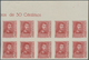 28267 Spanien: 1938, Ferdinand II. Definitive Issue 30c. Carmine-red In A Lot With 60 IMPERFORATE Stamps I - Oblitérés