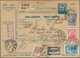 28449 Ungarn: 1927/1928, Group Of 10 Franked Parcel-cards To USA, Comprising Many Items With High Franking - Lettres & Documents