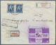 28527 Zypern: 1932/1946, Lot Of Six Cyprus-related Airmail Covers With Corresponding Endorsement And Cache - Autres & Non Classés