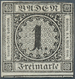 17014 Baden - Marken Und Briefe: 1853, Ziffernausgabe 1 Kr. Schwarz Auf Weiß, Ungebraucht Mit Neugummi, Fa - Other & Unclassified