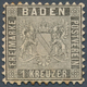 17022 Baden - Marken Und Briefe: 1862, Wappen 1 Kreuzer Linierter Hintergrund Grauschwarz Mit Getöntem Tei - Autres & Non Classés