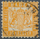17033 Baden - Marken Und Briefe: 1862, 30 Kr. Wappen Mit Weißem Hintergrund Gelborange Mit Zentrischem K1 - Autres & Non Classés