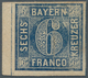 17131 Bayern - Marken Und Briefe: 1862, 6 Kr. Ultramarin, Probedruck, Allseits Vollrandiges Exemplar Vom L - Other & Unclassified