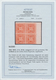 17145 Bayern - Marken Und Briefe: 1862, 18 Kr. In B-Farbe Orangerot Als Ungebrauchter Eckrandviererblock O - Other & Unclassified